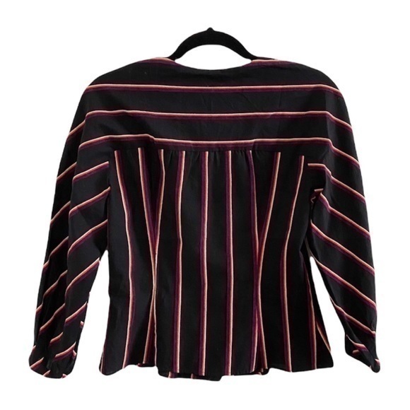 NWT Intermix Lexi Multicolored Striped Button‎ Front Blouse Shirt - Picture 7 of 8